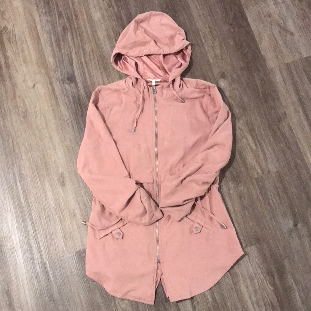 Maurice’s small pink hooded jacket. Worn only once, in great condition.
